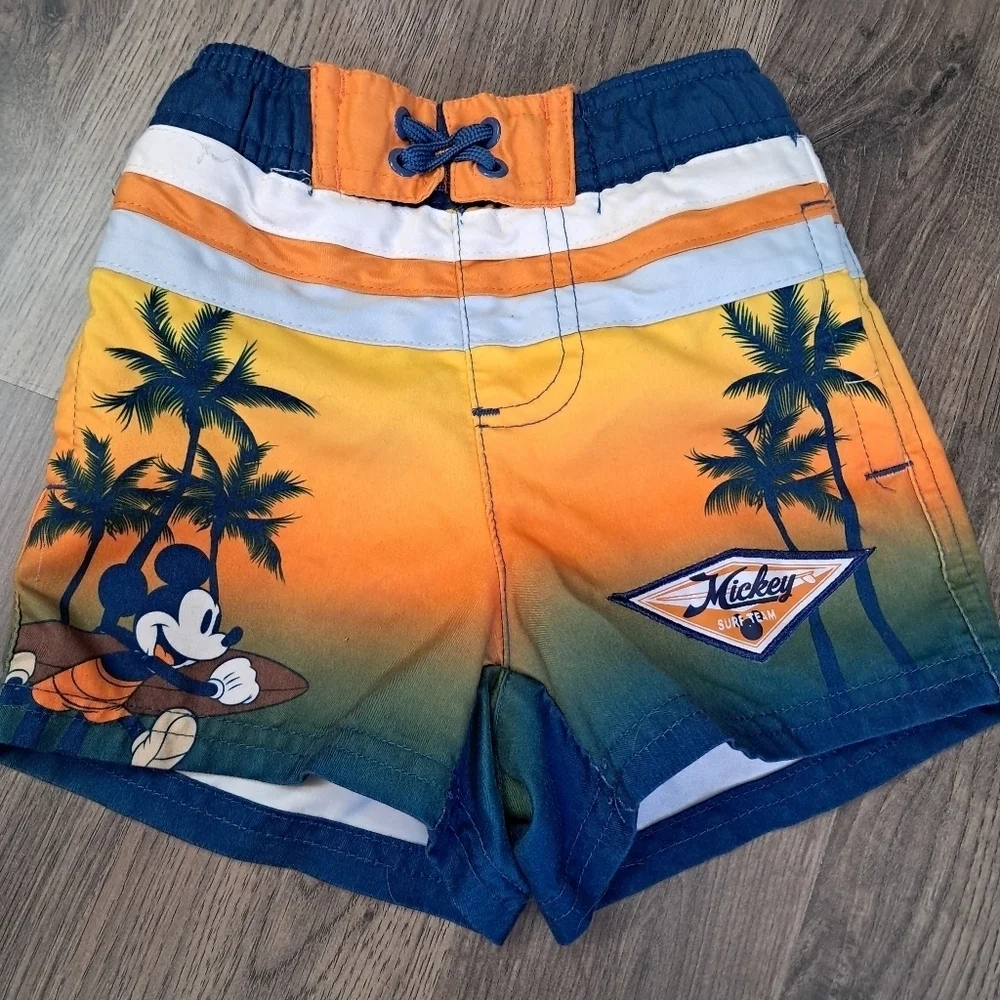 Mickey Mouse Disney Bathing Suit Swim Trunks Toddler's Size 2